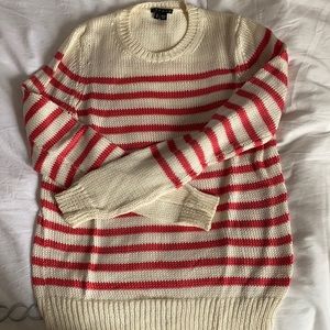 Theory Size Small Pink striped lightweight sweater